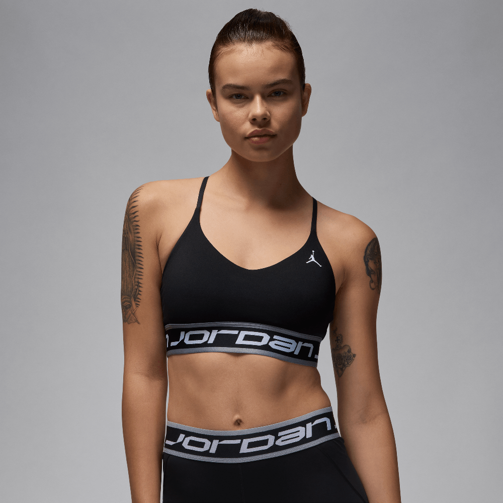 Jordan Sport Indy Women's Light Support Sports Bra Black/Stealth/Black/White