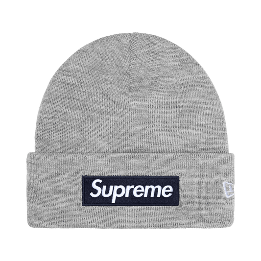 Supreme New Era Box Logo Beanie 'Heather Grey'