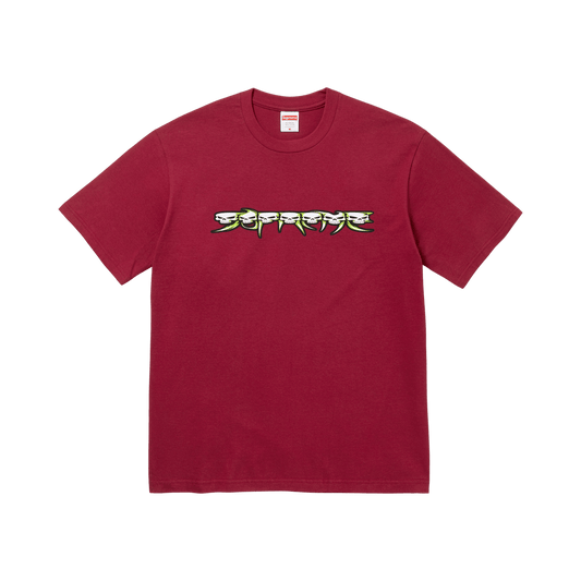 Supreme Skulls Spellout Tee 'Cardinal'