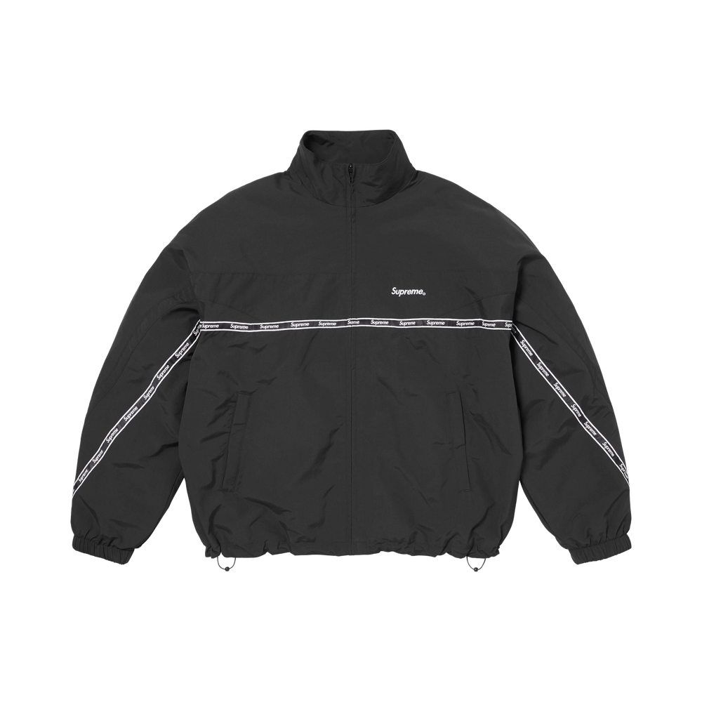 Supreme Logo Taping Track Jacket 'Black'