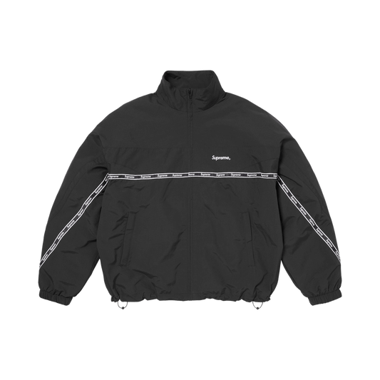 Supreme Logo Taping Track Jacket 'Black'