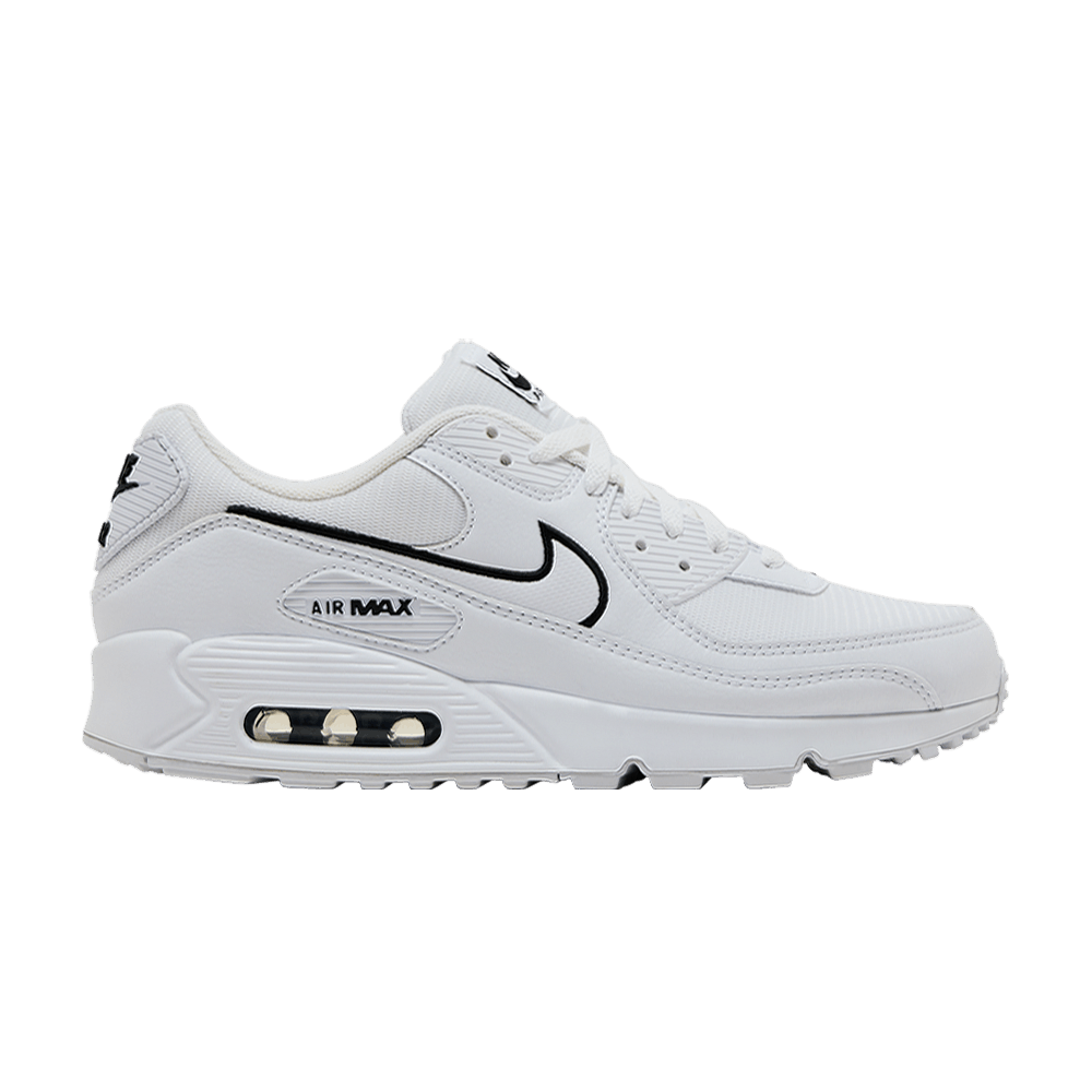 Nike Air Max 90 White Black Outlined Swoosh