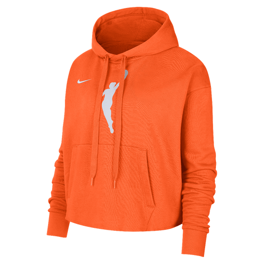 Team 13 Courtside Women's Nike WNBA Cropped Pullover Hoodie Brilliant Orange/Brilliant Orange/White