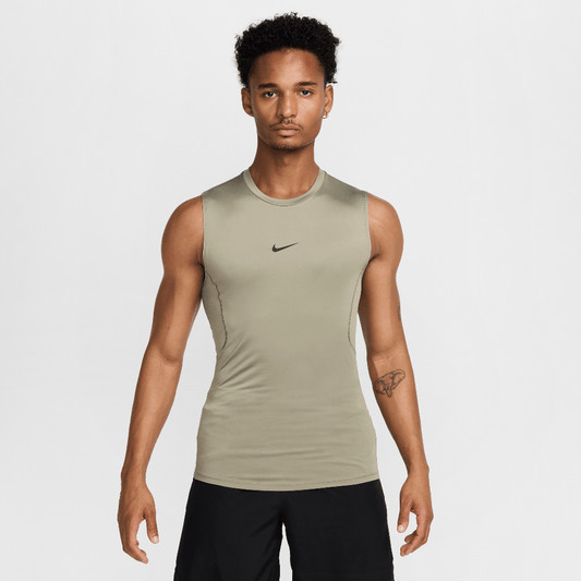 Nike Pro Men's Dri-FIT Tight Sleeveless Fitness Top Light Army/Black