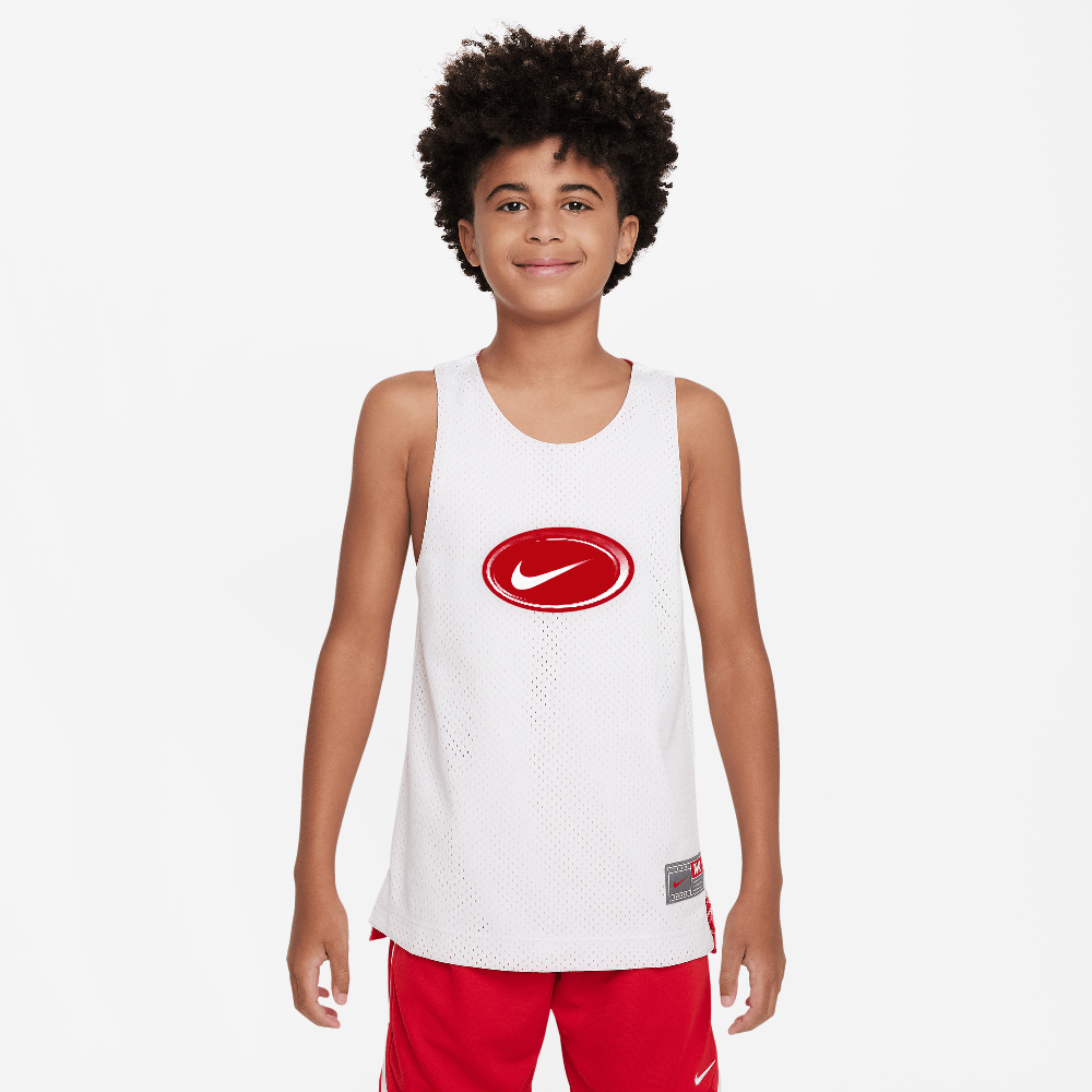 Nike Culture of Basketball Older Kids' Reversible Jersey White/University Red/University Red
