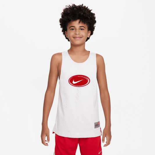Nike Culture of Basketball Older Kids' Reversible Jersey White/University Red/University Red