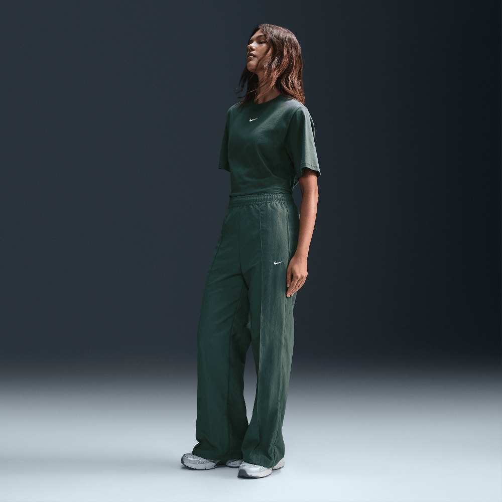 Nike Sportswear Everything Wovens Women's Mid-Rise Open-Hem Pants Vintage Green/Sail