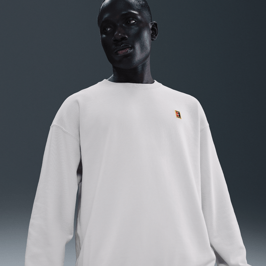 NikeCourt Men's French Terry Crewneck Top Phantom