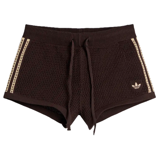 Adidas Crochet Shorts Aurora Coffee Magic Beige