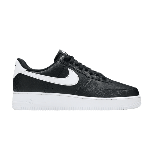 Nike Air Force 1 Low '07 Black White Pebbled Leather