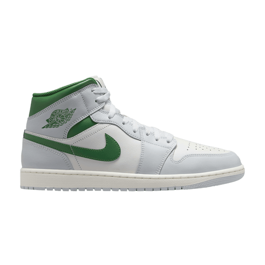 Jordan 1 Mid White Pure Platinum Pine Green