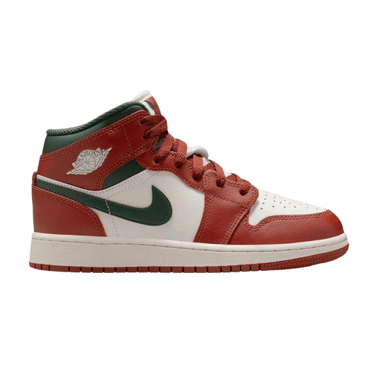 Jordan 1 Mid Redstone Midnight Green (GS)